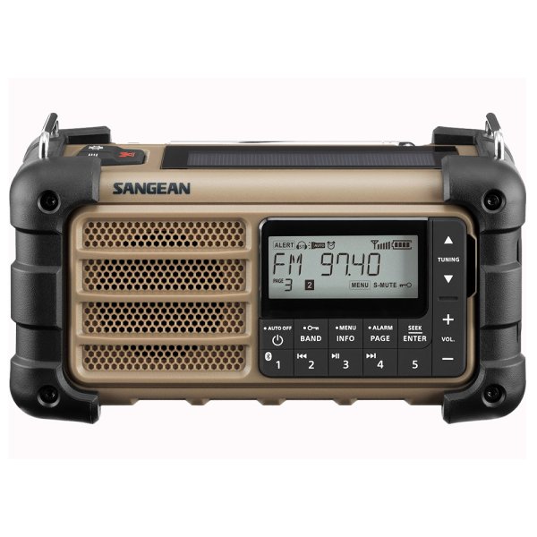 Sangean MMR99 Desert Tan | Solceller | Powerbank 2600 mAh | Nødradio