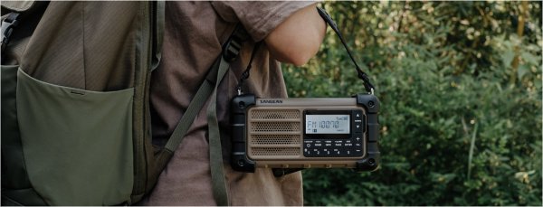 Sangean MMR99 Desert Tan | Solceller | Powerbank 2600 mAh | Nødradio