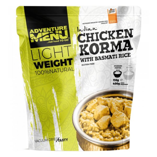 Adventure Menu | Kylling korma med basmatiris Stor porsjon | Frysetørket mat | 173g