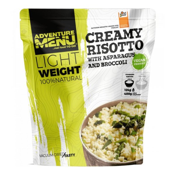 Adventure Menu | Kremet risotto med asparges og brokkoli Stor porsjon | Frysetørket mat | 158g