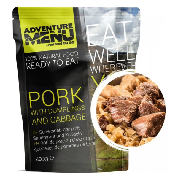 Adventure Menu | Pork with dumplings and cabbage | MRE | 400g