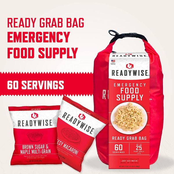 ReadyWise 60 Serving Drybag | Frysetørket mat | Måltidspakke | 3360 g