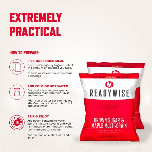 ReadyWise 60 Serving Drybag | Frysetørket mat | Måltidspakke | 3360 g