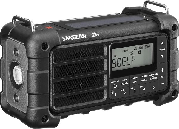 MMR99 DAB Black | Solceller | Powerbank 2600 mAh | Nødradio