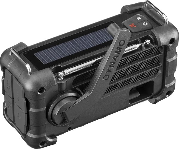 MMR99 DAB Black | Solceller | Powerbank 2600 mAh | Nødradio