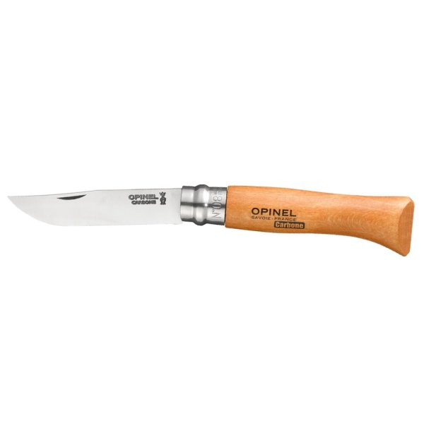 Opinel No 08 foldekniv i karbonstål