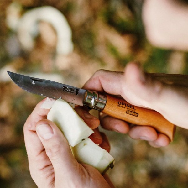 Opinel No 08 foldekniv i karbonstål