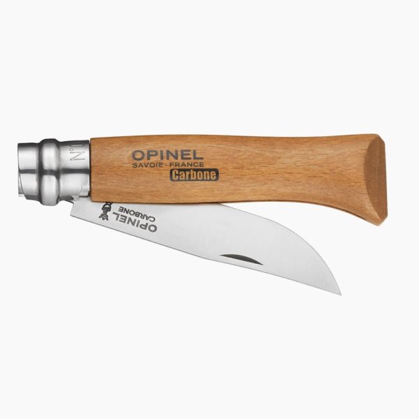 Opinel No 08 foldekniv i karbonstål