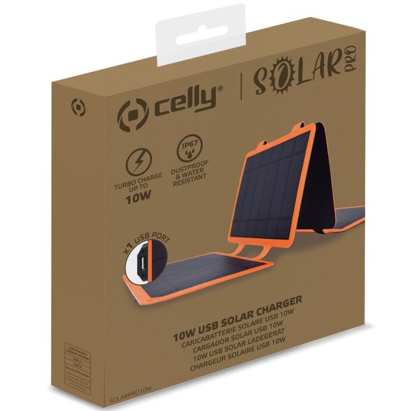 Celly bærbar solcellelader 10W