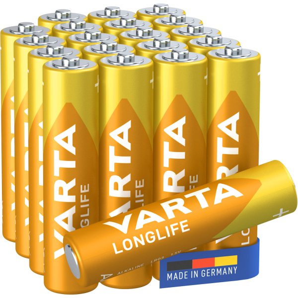 Varta Longlife AAA-batteri i 20-pakning