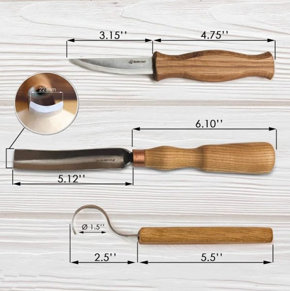 BeaverCraft Skjeutskjæringssett S14