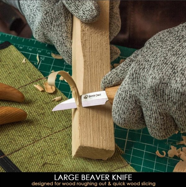 BeaverCraft Treskjærerknivsett S15