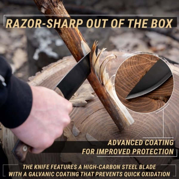 BeaverCraft Bushcraft-kniv BSH3