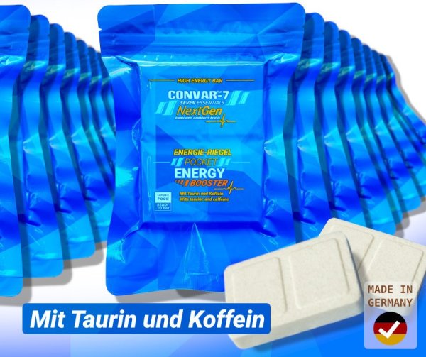 Convar Emergency Food | NextGen Energy Bar Pocket Energy Booster 10 års holdbarhet | 120g