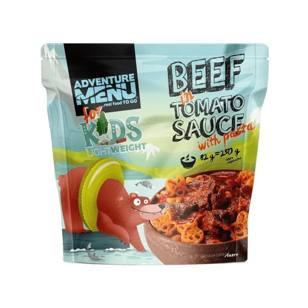 Adventure Menu | Biff i tomatsaus med pasta | Frysetørket mat | 82g