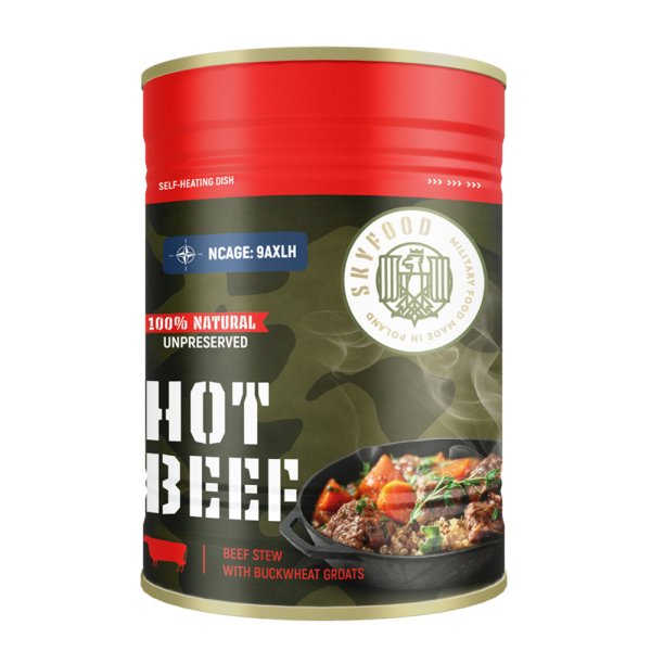 Sky Food | Hot Beef Selvoppvarmingsboks | MRE | 400g