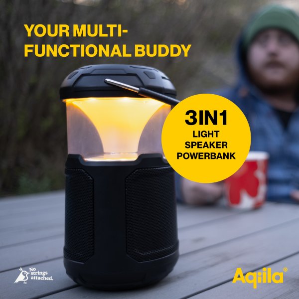 Aqiila Soundbird B10 | Høyttaler med lampe og powerbank