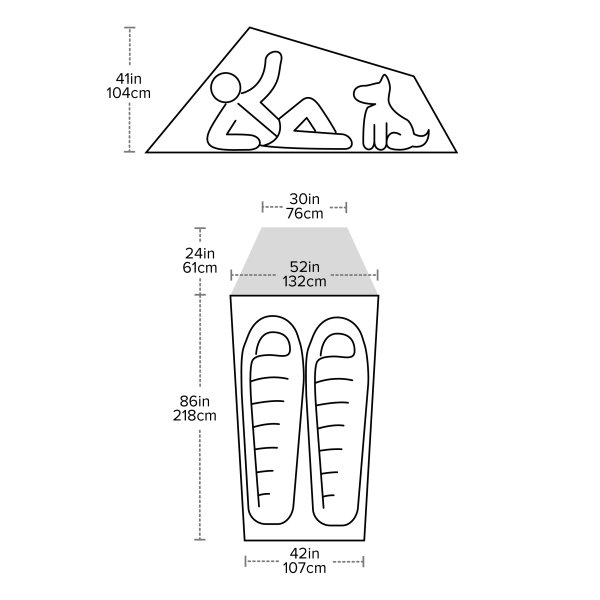 Big Agnes C Bar 2 Vetiver | Telt | 2 personer