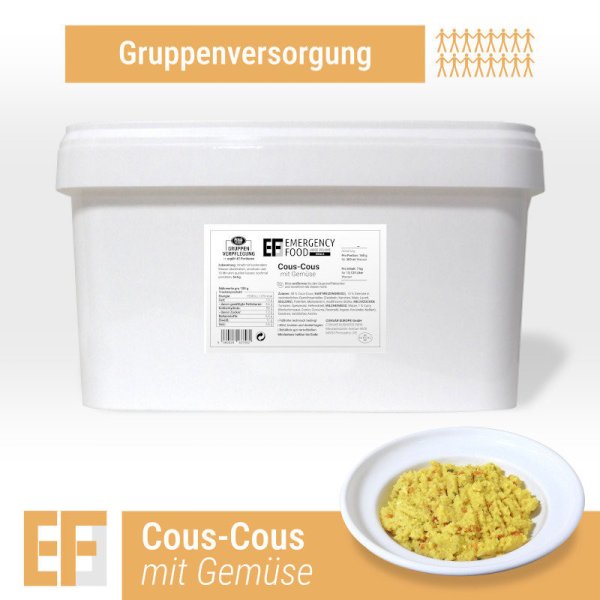 Convar Emergency Food | Couscous | Frysetørket mat | Måltidspakke | 4000g