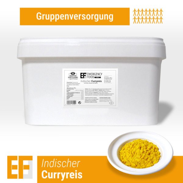 Convar Emergency Food | Indisk karrykylling | Frysetørket mat | Måltidspakke | 5000 g