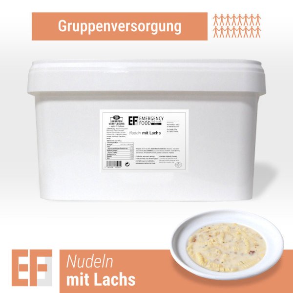 Convar Emergency Food | Pasta med laks | Frysetørket mat | Måltidspakke | 4000g