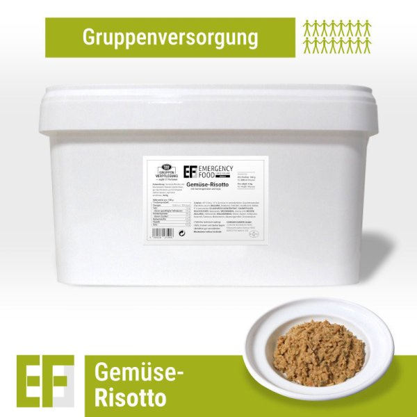 Convar Emergency Food | Vegetabilsk risotto | Frysetørket mat | Måltidspakke | 4000g