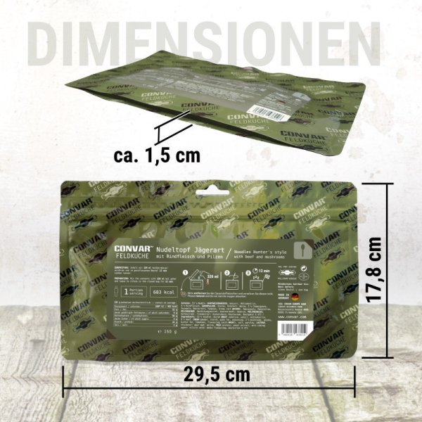 Convar Emergency Food | Potetgryte | Frysetørket mat | 100g