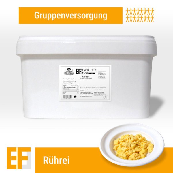 Convar Emergency Food | Eggerøre | Frysetørket mat | Måltidspakke | 4000g