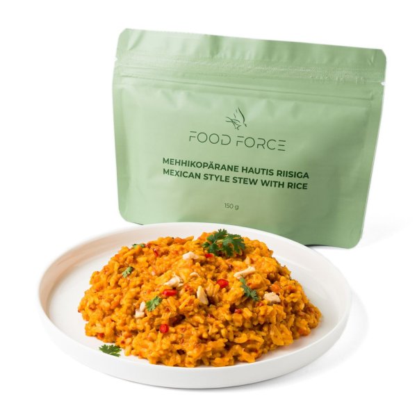 Food Force | Meksikansk lapskaus med ris | Frysetørket mat | 150g