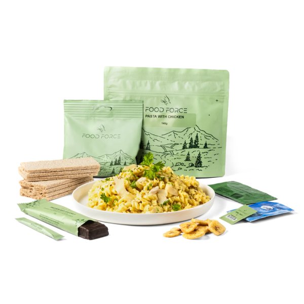 Food Force | Pasta med kylling hovedmåltid | Frysetørket mat | 313 g