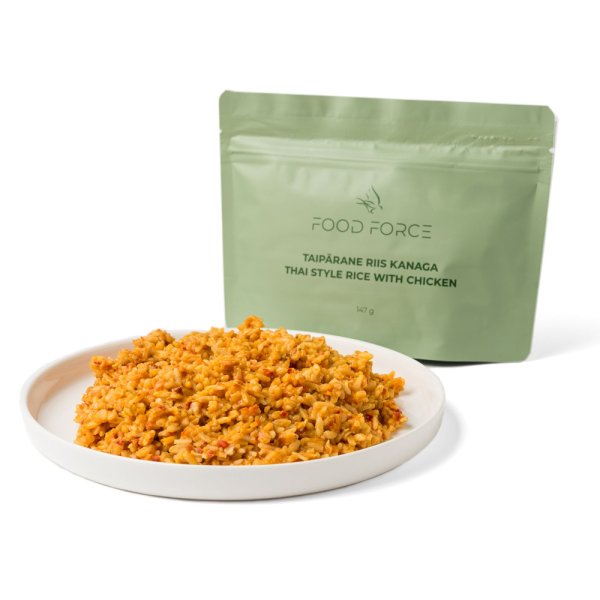 Food Force | Thai Style Ris med kylling | Frysetørket mat | 147g