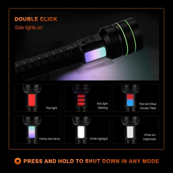 Helius XJ02 Plus | Lommelykt 3000 Lumen | LED