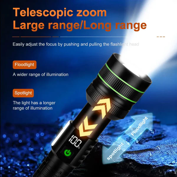 Helius XJ02 Plus | Lommelykt 3000 Lumen | LED