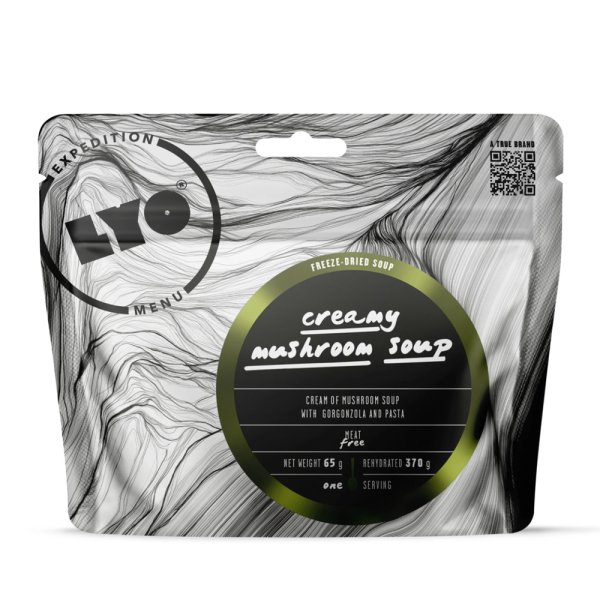LyoFood | Cream of mushroom soup with Gorgonzola and pasta | Frysetørket mat | 65g