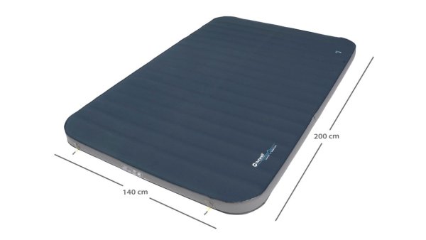 Outwell Dreamboat Double 7,5 cm | Liggeunderlag sommer | Selvoppblåsende
