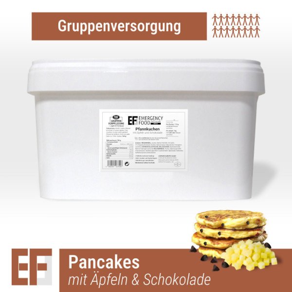 Convar Emergency Food | Pannekake med epler og sjokolade | Frysetørket mat | 5500g