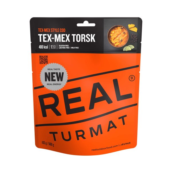 Real Turmat | Tex-Mex Torsk | Frysetørket mat | 103g